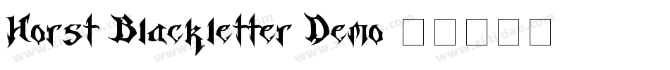 Horst Blackletter Demo字体转换
